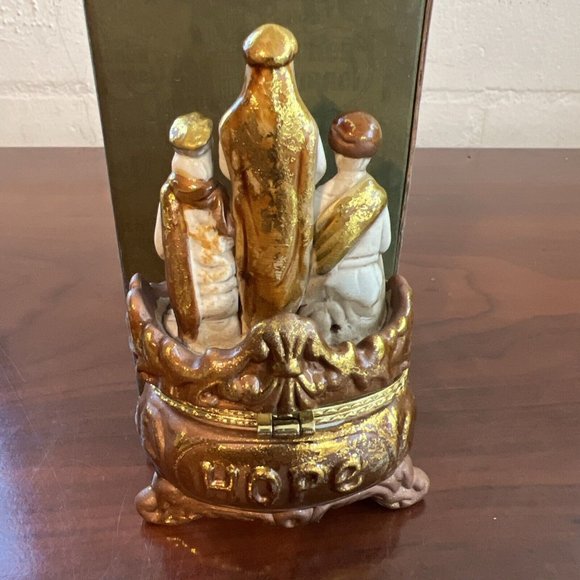 Set Of 3 NIB Vintage Cracker Barrel Season Of Glory Hinged Box Hope Joy Love - Picture 11 of 12